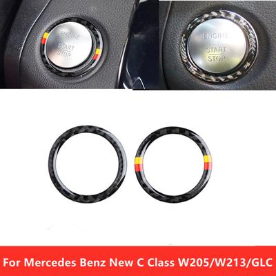 Motor Start Stop Knop Cover Sticker Ontsteking Decive Stickers Auto Styling Voor Mercedes Benz Nieuwe C Klasse GLC W205