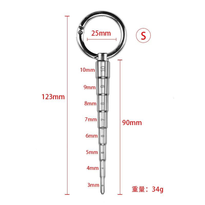 Horse Eye Stick Pagoda Stainless Steel Dilator Penis Plug Urethral Bead Urine Plugging Rod Metal Horse Eye Expander Sex Toys