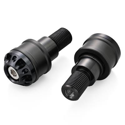 Daytona 49240 Aluminum Billet Motorcycle Bar End for Yamaha (M16) Middle Weight Bar End Fine Cut Black