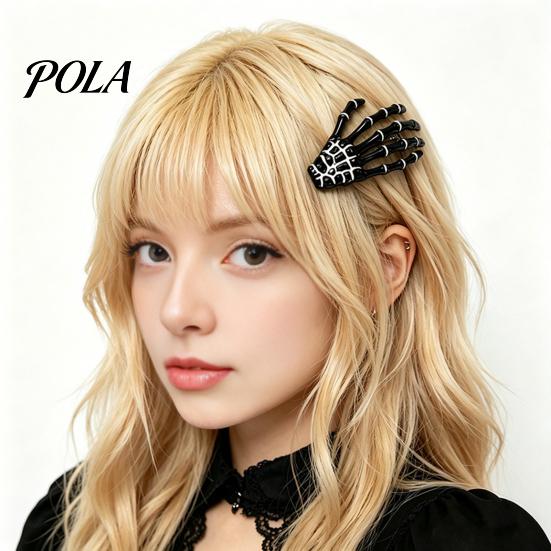 2Pcs Gothic Dark Style Hairpins, Hair Pins for Bangs, Skeleton Hand Bone Hair Clips for Halloween Cosplay Photography Props