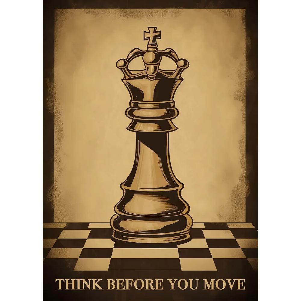 International Chess Posters Geometric Chessboard Minimalist Game Prints Canvas Painting Wall Art Pictures Home Living Room Decor
