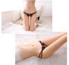 Cute and Attractive Design Black Set of R-Style Women's Panties, 4, T-Back/O-Back (TYPE D)