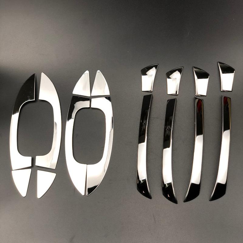 Car-styling stainless steel door handles trim cover stickers for Volkswagen Golf 6 Passat Scirocco T-ROC Sharan for Skoda Superb