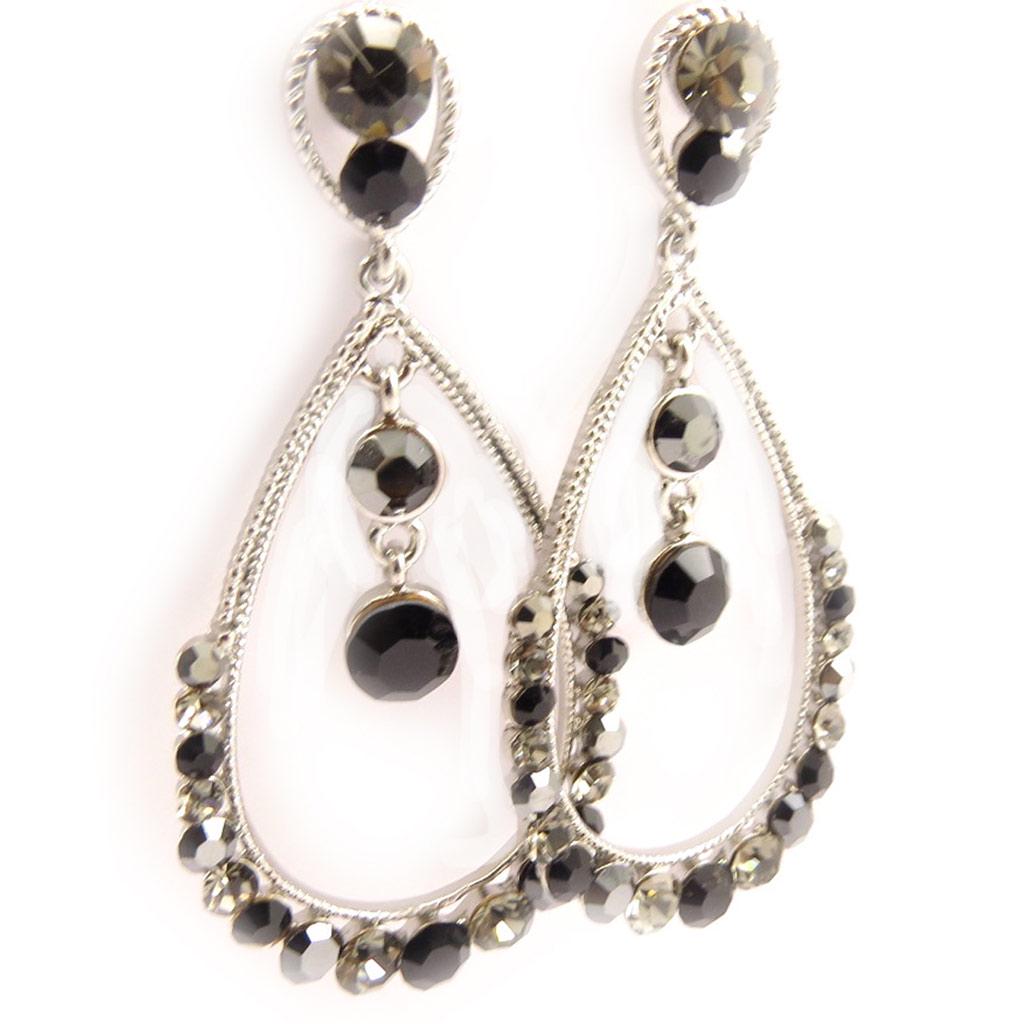 Les Trésors De Lily [C3890] - Boucles Créateur 'Intense' Noir gris