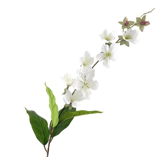 Artificial Jasmine Flowers Realistic Faux Silk Flower Bouquet with Long Stem for Shop Garden Office Home Wedding Party