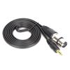 Microphone Cable 3.5mm Male to XLR Female PVC Microphone Cord for Digital Camera and PCBlack 1.5m 4.9ft