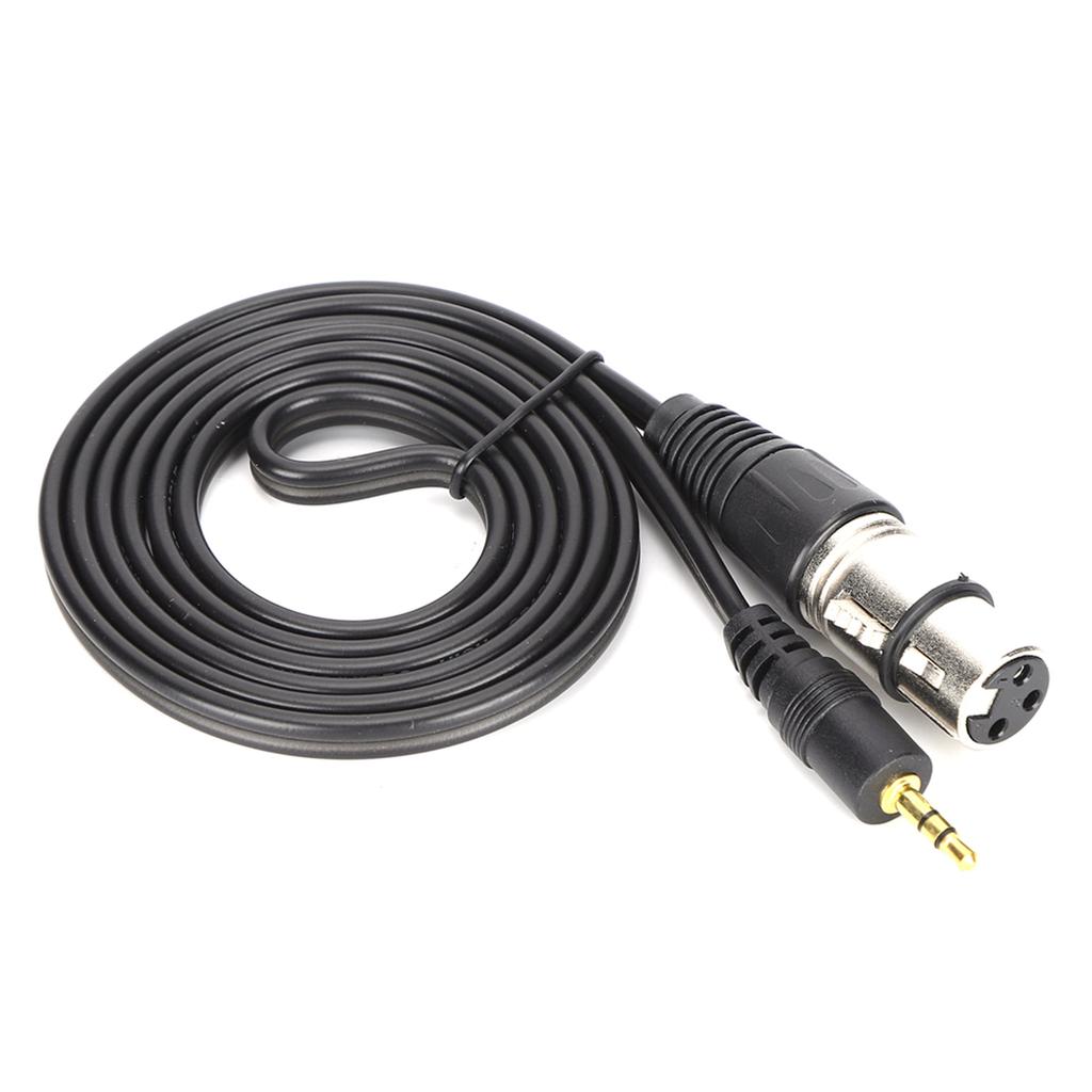 Microphone Cable 3.5mm Male to XLR Female PVC Microphone Cord for Digital Camera and PCBlack 1.5m 4.9ft