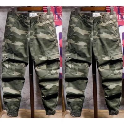 Summer Heavy Camouflage Overalls Men's Pants Loose Outdoor Tied Harlan Pants Sports and Leisure