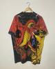 VINTAGE 1993 LIQUID BLUE DRAGON DUEL ALL OVER PRINT TEE Xl Unisex T-Shirt