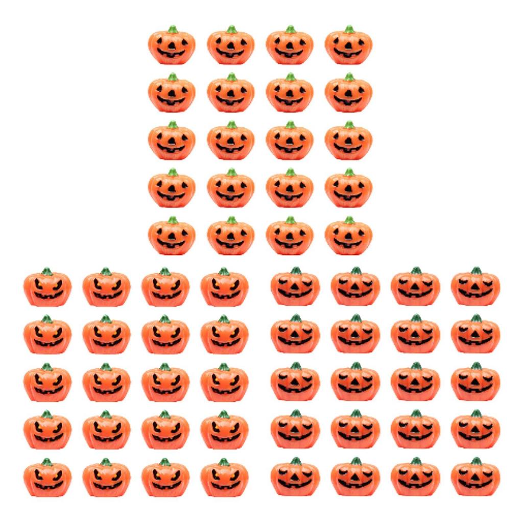 20x Halloween Miniature Pumpkin Figurines Decorative Mini Resin Pumpkins Halloween Decoration for Home Tabletop Party Supplies