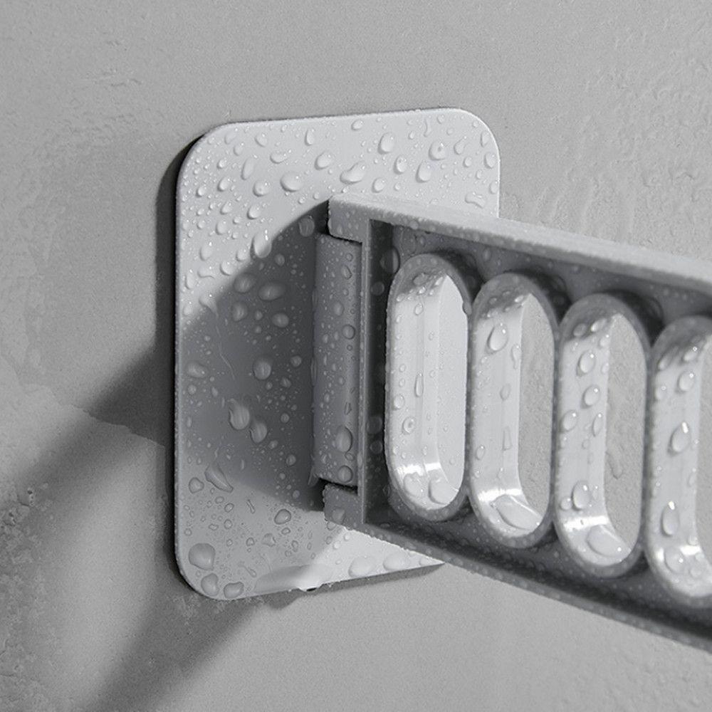 Strong Adhesive Seamless Stickers 4 Hole Clothes Hook Storage Swivel Hook Multifunctional Hanger