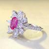Zhuo Zhifan 2023 Luxury S925 Silver Oval Zirconia Diamond Ring for Women - Fashion Versatile