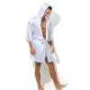 Unisex Lightweight Long-Sleeve Tie-Up Bathrobe - Solid Color Plus Size for Men & Women.