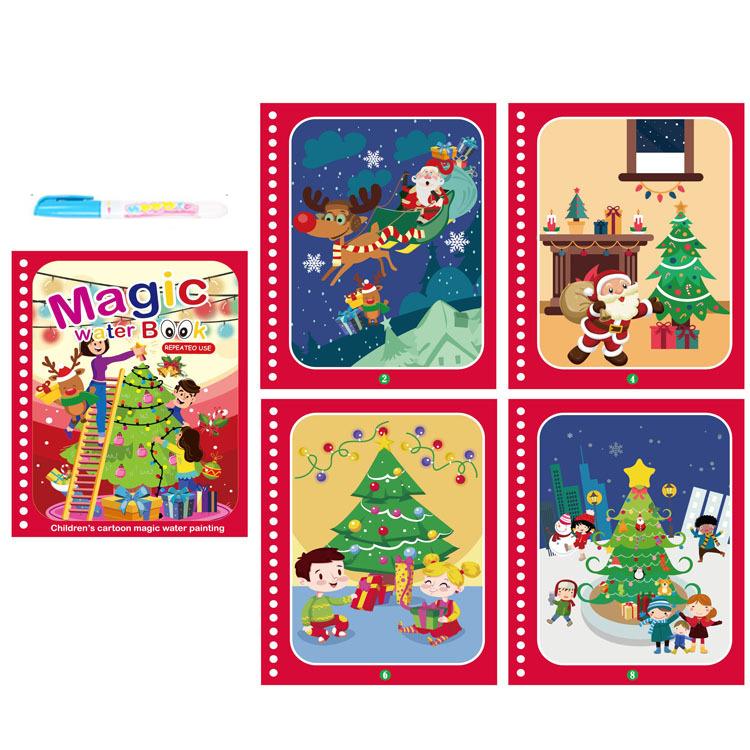 Kids Montessori Toys Reusable Coloring Book Magic Water Drawing Book Painting Drawing Toys Sensory Early Education Toys for Kids