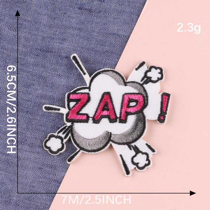 Strawberry Embroidered Alphabet Self-Adhesive Patch Badge for Clothing