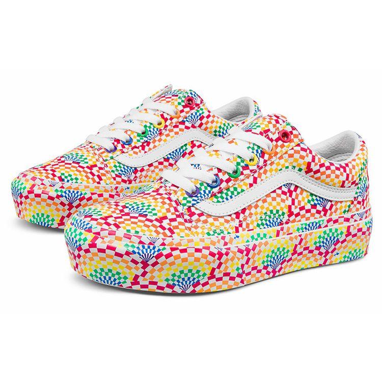 Vans Old Skool Platform Pride Men Sneakers Multi-Color Multi True-White VN0A3B3U3WJ