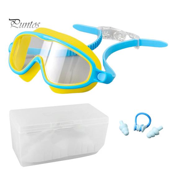 Kids Swim Goggles Anti-Fog UV Protection Leak-Proof Pool Swimming Goggles with Nose Clip Earplugs for Boys Girls Youth Toddler 3-15 Years