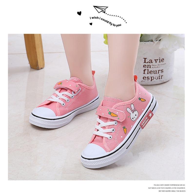 Cute Cartoon Low Top Breathable Casual Canvas Sneakers For Boys And Girls