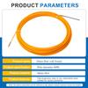 Fiberglass Electric Cable Push Pullers 5M/15M/20M/25M/30M 4mm Cable Reel Duct Snake Rodder Fish Tape Wire Threading Aid Tool