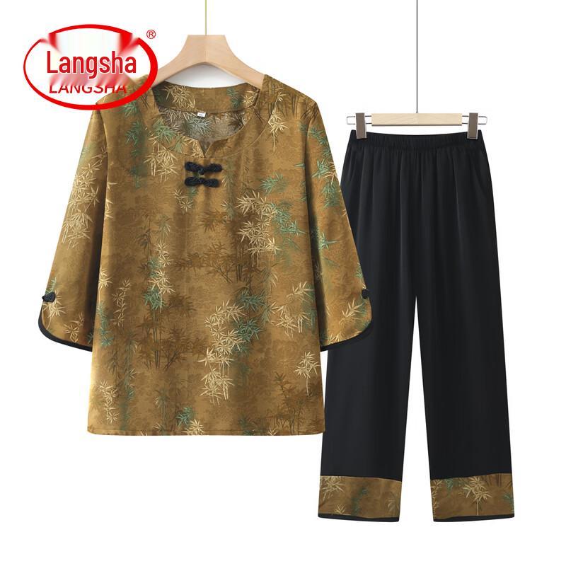 Женский летний комплект: футболка и брюки LangSha 5XL