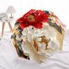 8-Rib Sturdy Peony Pattern Umbrella | Automatic Open, Foldable, Ideal for Outdoor Activities, Beach Travel, Fashionable and St