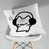 Cute Art SStrawberry Cat Pillowcase for Sofa Room Office Decor Printing  Merchandise AllMatch Cushion Cover