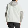 Adidas Terrex Xploric Wind.Rdy Outdoor Water-Repellent Windproof Breathable Hooded Long Sleeve Jacket Women Jacket Linen-Green Pure-Grey KA5151