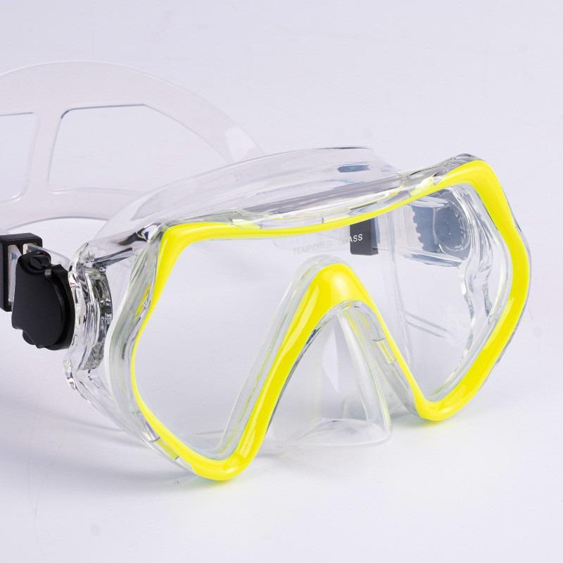 Downstream Large Frame Anti-Fog Diving Mask & Snorkel Set - HD Swimming Goggles Equipment Adult Version