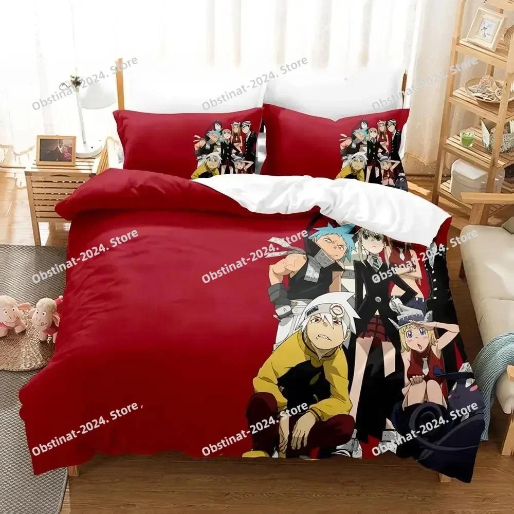 New 3D Cartoons Soul Eater Bedding Set Single Twin Full Queen King Size Bed Set Adult Kid Bedroom Duvet Cover Sets Home Textiles