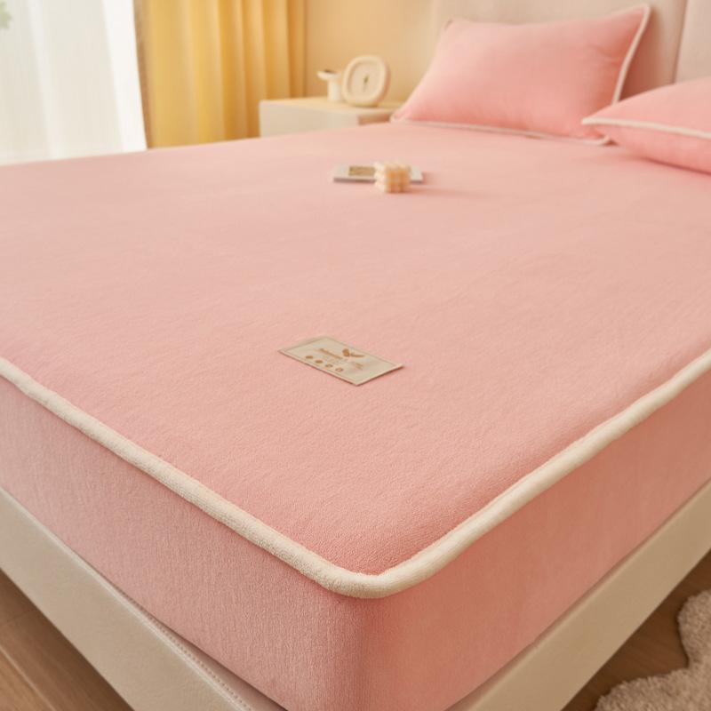 

Warm Yang Velvet Edge-sealed and Shaped Brushed Fitted Sheet, High Weight Thickened Warm Velvet Fitted Sheet, Mattress Protector 90*200cm