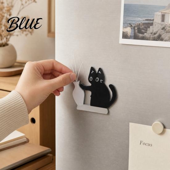 3D Fridge Magnet Vase Locker Holder Magnet Refrigerator Cat Whiskers Furs Keepsake Pet Memorial Decoration for Home Kitchen Magnetic