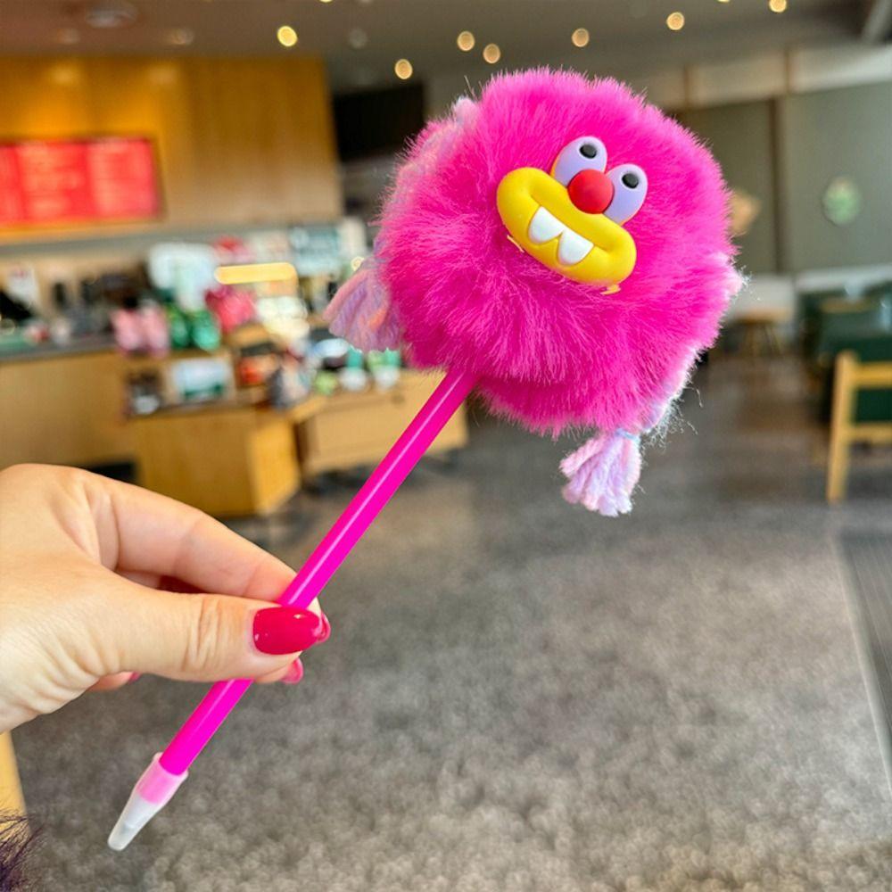 Ugly Braided Doll Children's Plush Pen Iridescence Student Neutral Gel Pen  School
