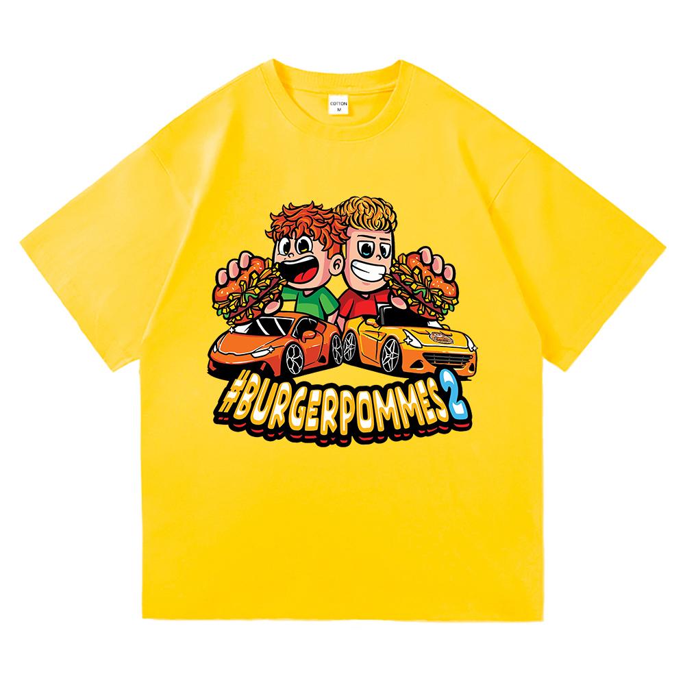 Burgerpommes 2 Tričko Móda Muži Harajuku Estetické Roztomilé Icrimax Tričko Unisex Vysoce Kvalitní Kreslené Ležérní Bavlněná Trička