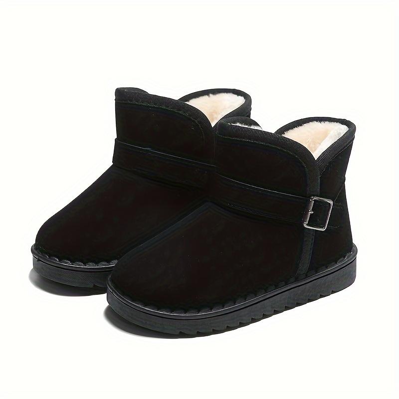 [Girls Winter Boots] Winter Round Toe Solid Fabric Girls Boots, 14 and Under Years Old