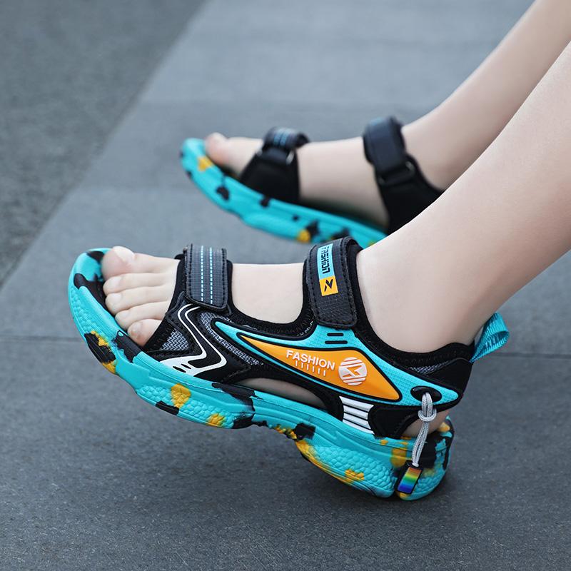 Children's Summer Boys Sandals Outdoor Beach Sandals for 5-16Years Old Girls Non-slip Breathable Walking Sandal Shoes