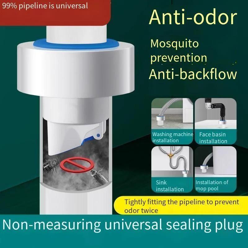 Odor Prevention Seal Ring Laundry Basin Hand Wash Basin Washing Machine Drain Plug Anti-odor Device Kitchen Sink Drain Tool Part