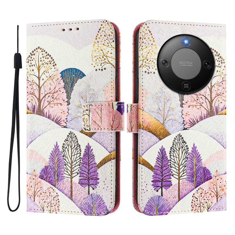 Luxury Flip Leather Case For Honor Magic8 Lite Flip Cover On For Honor Magic 8 Pro Lite BKQ-AN10 AN00 Wallet Bags Flower Cases
