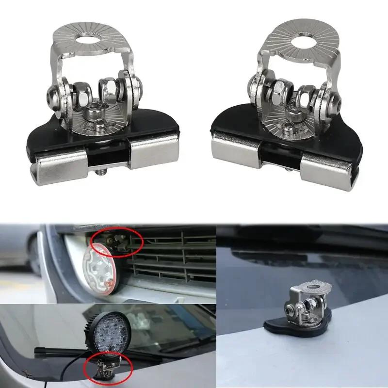 Led Light Bar Mounting Brackets 2Pcs Adjustable Piller Hood Led Work Light Mount Bracket Clamp Holder Bar Pods for SUV Off Road