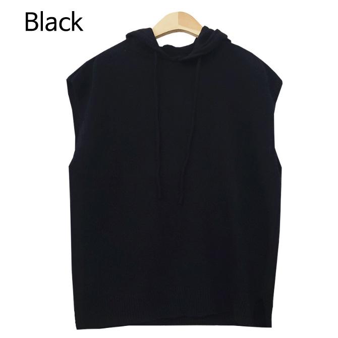 

жилет для женщин с капюшоном повседневный вид корейская мода Free чёрный