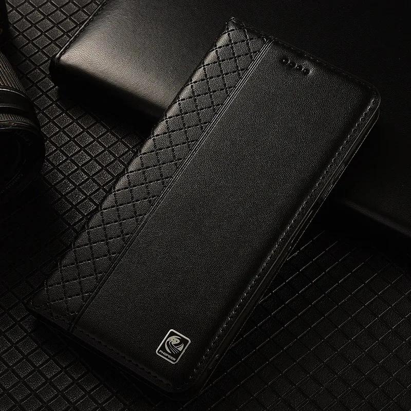 

Чохол зі справжньої шкіри Наппа для Xiaomi Poco X2 X3 X4 X5 X6 X7 F7 GT Pro NFC Neo Ultra Магнітна книжка Гаманець Чохли для телефону Poco F7 Ultra чорний
