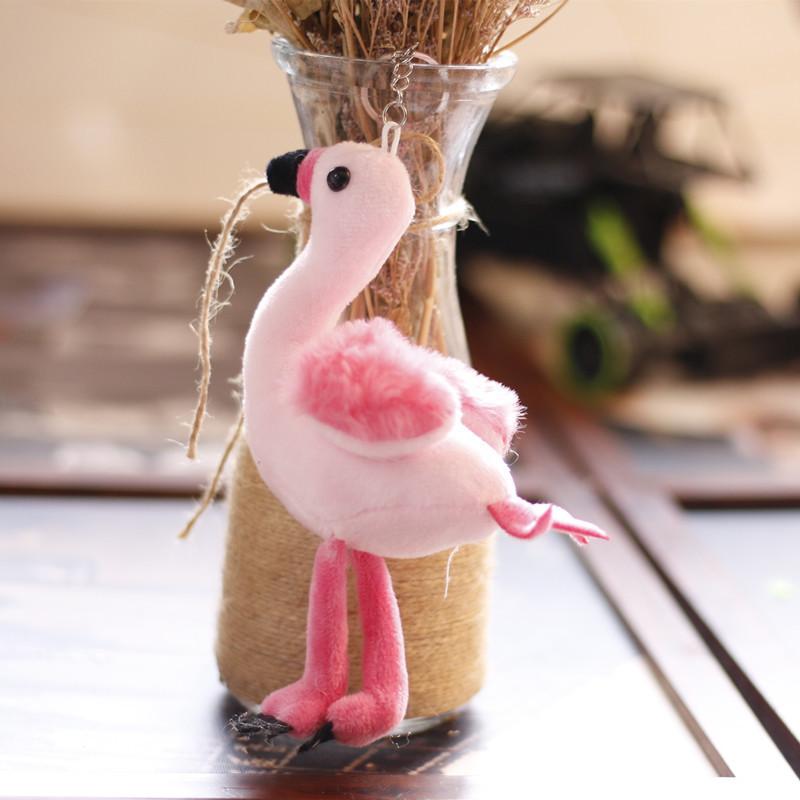 Adorable Flamingo Plush Toy Soft Stuffed Animal For Girls Cute Bag Charm