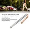 Telescopic Blind Walking Stick Anti Slip Shockproof Blind Reflective Guide Cane with Storage Bag for Visually Impaired People