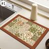 Coffee Mat Super Absorbent Dish Drying Mat Large Dish Drying Mats for Kitchen Counter Non-slip Drain Pad Coffee Bar Accessories