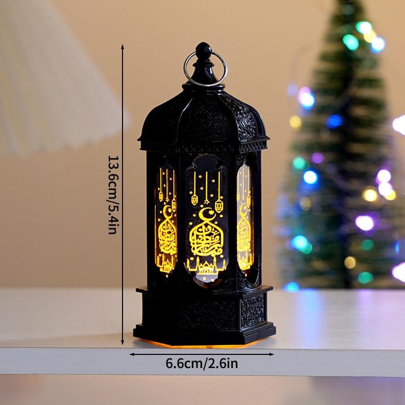 Ramadan Dekorationen Kerzenlampe 2026 Eid Mubarak HängeLaterne Muslimisches Geschenk Ornament Ramadan Mond und Sterne Nachtlicht