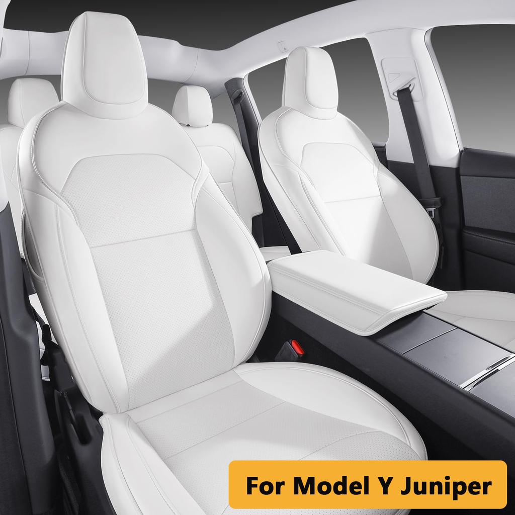 For Tesla Model 3 Highland Y Juniper Custom Fit Car Seat Cover Interior Accessories Full Covered Perforated NAPPA Leather