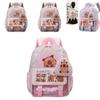 Kids Backpack For Preschool Cartoon Capybara Design Oxford Fabric With Load Reducing Straps For School Use