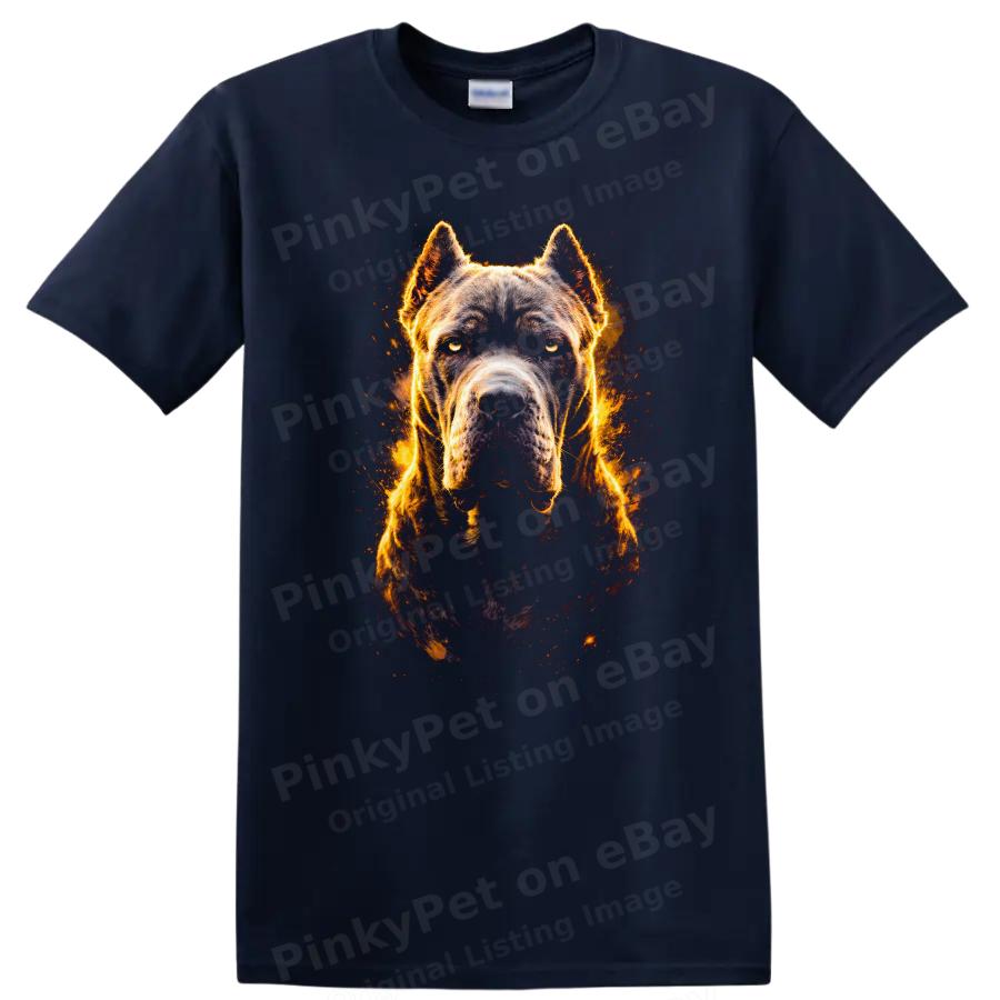 Camiseta de Raza de Perro Diseño de Canino Feroz Camiseta Gráfica con Estampado Animal