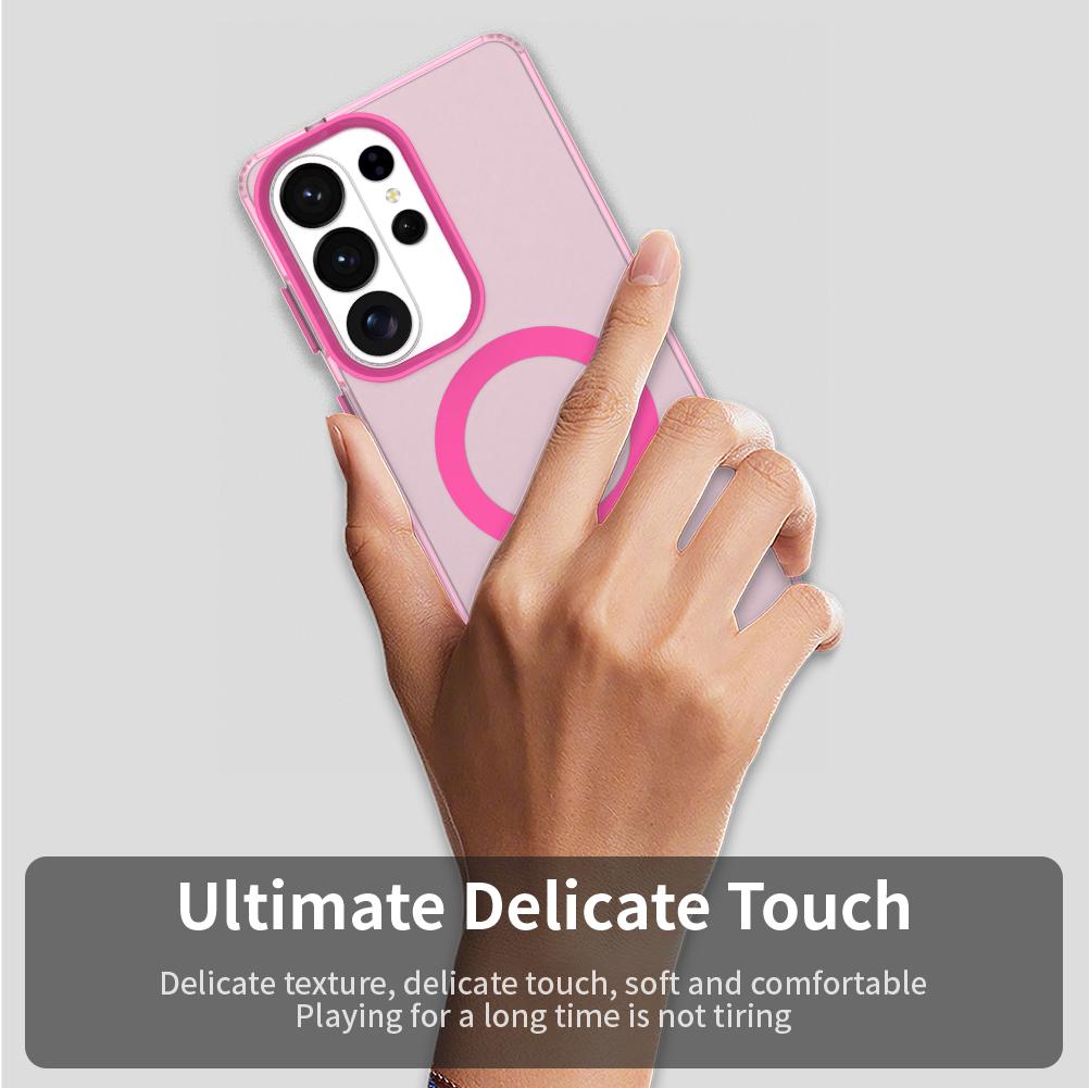 Matte Candy Color Case for Samsung Galaxy S26 Ultra S25 S24 Plus S23 FE A55 A56 A16 A35 A15 A17 Magnetic Soft Shockproof Cover