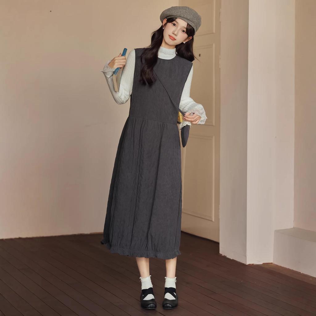 2026 Women's Quilted Sleeveless Tulip Dress with Knit Cardigan Set - Versatile Layering Fashion
