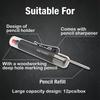 Durable 2.8mm Lead Woodworking Pencil Built-in Sharpener Deep Hole Carpenter Marking Pencil Construction Pencils Carpenter Work